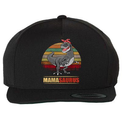 Mamasaurus T Rex Dinosaur Funny Mama Saurus Family Matching Hoodie Wool Snapback Cap