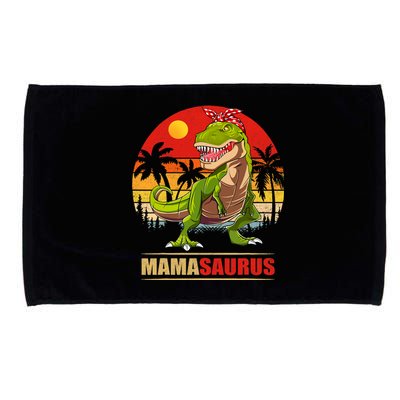 Mamasaurus T Rex Dinosaur Funny Mama Saurus Family Matching Microfiber Hand Towel