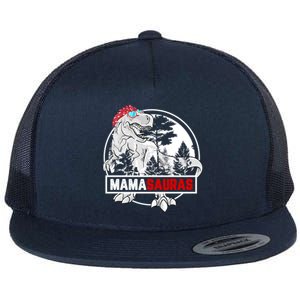 Mamasaurus T Rex Mama Saurus Dinosaur Funny Mother Gift Flat Bill Trucker Hat