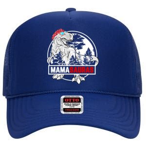 Mamasaurus T Rex Mama Saurus Dinosaur Funny Mother Gift High Crown Mesh Back Trucker Hat