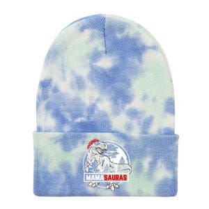 Mamasaurus T Rex Mama Saurus Dinosaur Funny Mother Gift Tie Dye 12in Knit Beanie