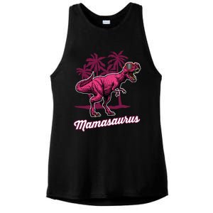 Mamasaurus T Rex Mama Saurus Mom Gift Ladies PosiCharge Tri-Blend Wicking Tank