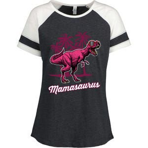 Mamasaurus T Rex Mama Saurus Mom Gift Enza Ladies Jersey Colorblock Tee