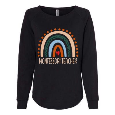 Montessori Teacher Rainbow Appreciation Day Back To School Womens California Wash Sweatshirt