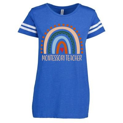 Montessori Teacher Rainbow Appreciation Day Back To School Enza Ladies Jersey Football T-Shirt