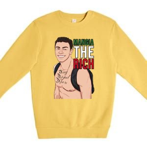 Mangia The Rich Luigi Deny Defend Depose Tattoo Thirst Trap Premium Crewneck Sweatshirt