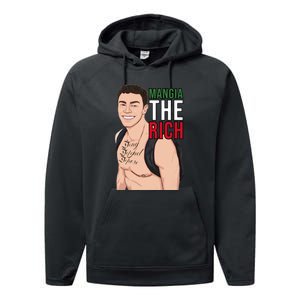 Mangia The Rich Luigi Deny Defend Depose Tattoo Thirst Trap Performance Fleece Hoodie