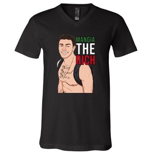 Mangia The Rich Luigi Deny Defend Depose Tattoo Thirst Trap V-Neck T-Shirt