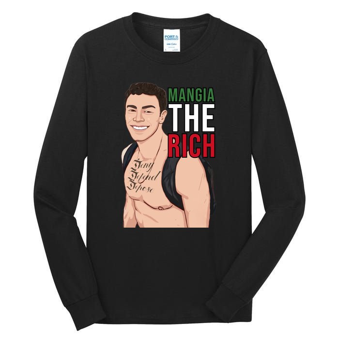 Mangia The Rich Luigi Deny Defend Depose Tattoo Thirst Trap Tall Long Sleeve T-Shirt