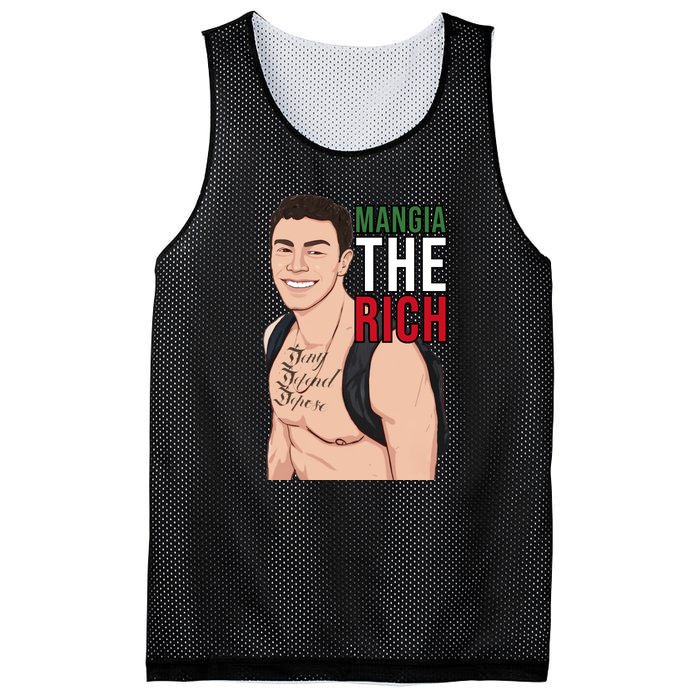 Mangia The Rich Luigi Deny Defend Depose Tattoo Thirst Trap Mesh Reversible Basketball Jersey Tank