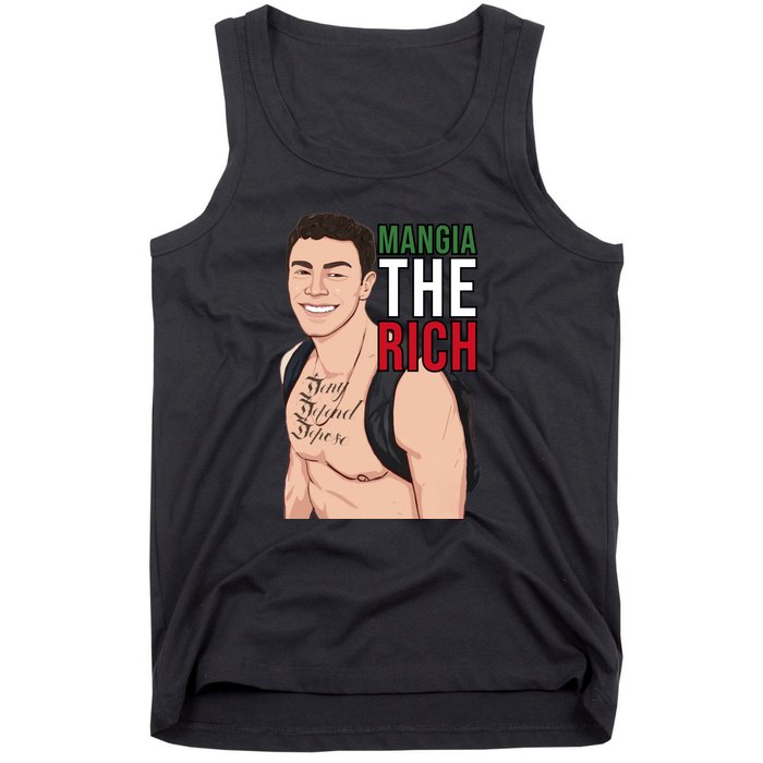 Mangia The Rich Luigi Deny Defend Depose Tattoo Thirst Trap Tank Top