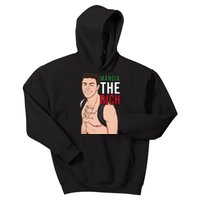 Mangia The Rich Luigi Deny Defend Depose Tattoo Thirst Trap Kids Hoodie