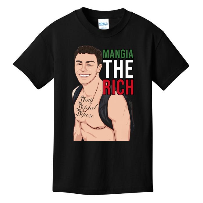 Mangia The Rich Luigi Deny Defend Depose Tattoo Thirst Trap Kids T-Shirt