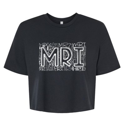 MRI Typography Radiology MRI Technologist MRI Tech Gifts Bella+Canvas Jersey Crop Tee