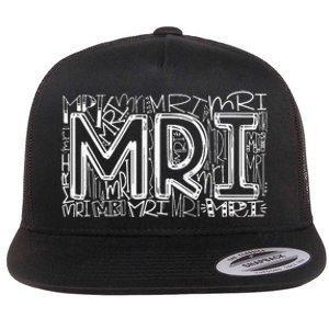 MRI Typography Radiology MRI Technologist MRI Tech Gifts Flat Bill Trucker Hat