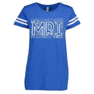 MRI Typography Radiology MRI Technologist MRI Tech Gifts Enza Ladies Jersey Football T-Shirt