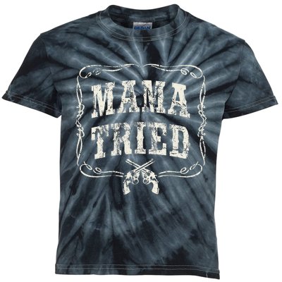 Mama Tried Renegade Outlaw Country Music Lovers Kids Tie-Dye T-Shirt