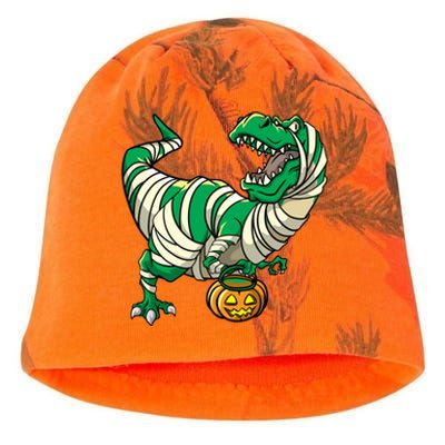 Mummy T Rex Halloween Trick Or Treat Dinosaur Costume Funny Gift Kati - Camo Knit Beanie