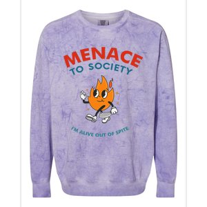 Menace To Society IM Alive Out Of Spite Apparel Colorblast Crewneck Sweatshirt