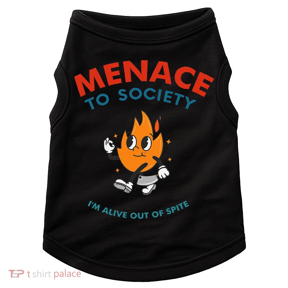 Menace To Society IM Alive Out Of Spite Apparel Doggie Tank