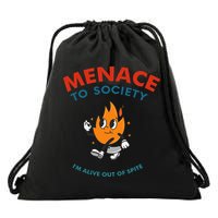 Menace To Society IM Alive Out Of Spite Apparel Drawstring Bag