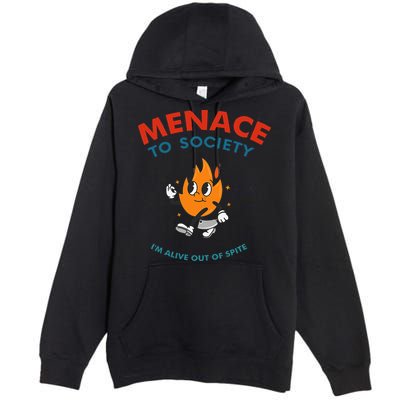 Menace To Society IM Alive Out Of Spite Apparel Premium Pullover Hoodie