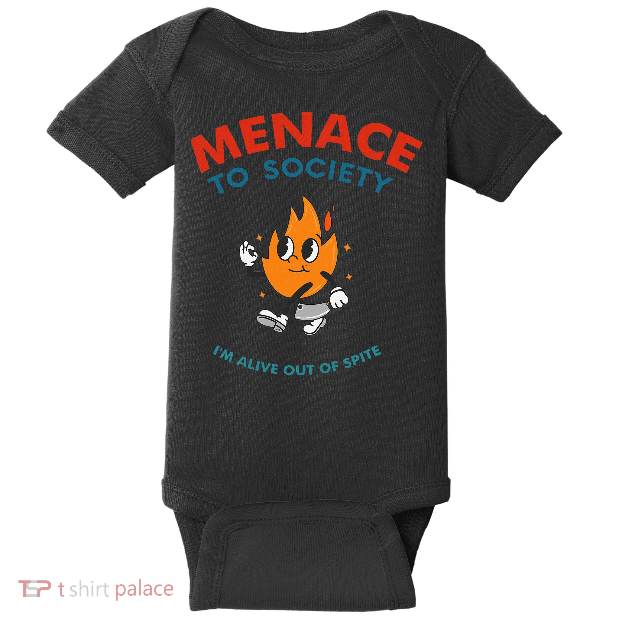 Menace To Society IM Alive Out Of Spite Apparel Baby Bodysuit