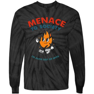 Menace To Society IM Alive Out Of Spite Apparel Tie-Dye Long Sleeve Shirt