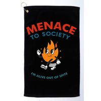 Menace To Society IM Alive Out Of Spite Apparel Golf Towel