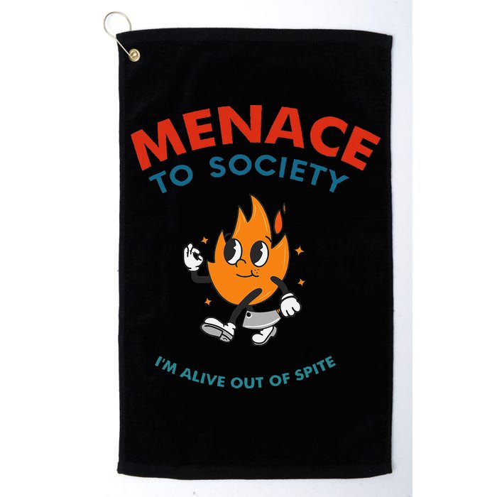 Menace To Society IM Alive Out Of Spite Apparel Golf Towel