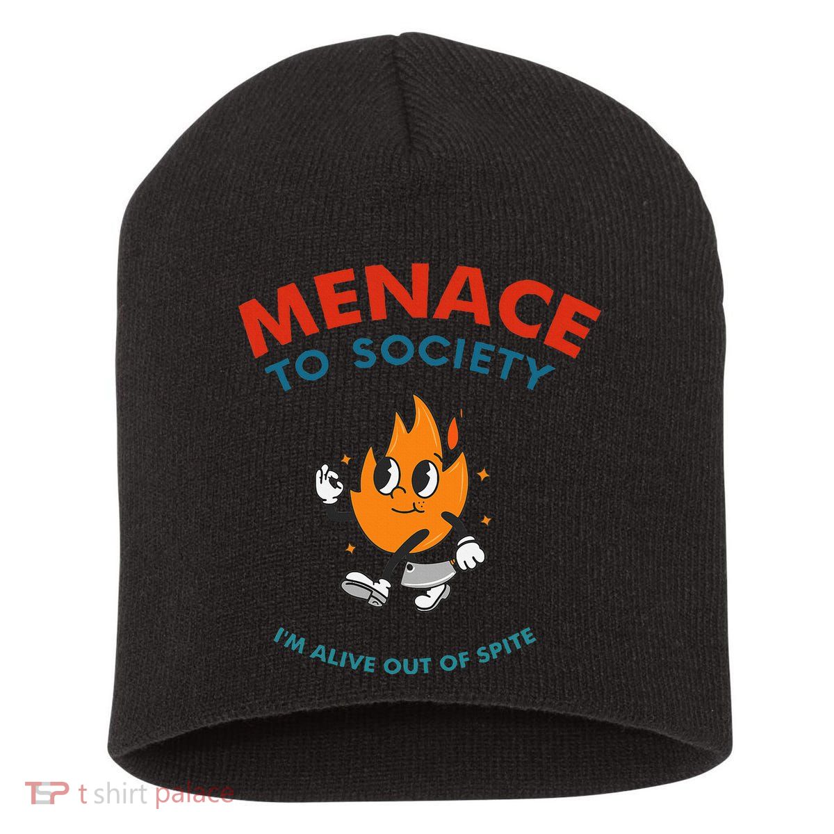 Menace To Society IM Alive Out Of Spite Apparel Short Acrylic Beanie