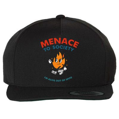 Menace To Society IM Alive Out Of Spite Apparel Wool Snapback Cap