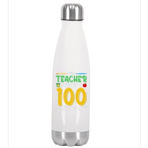 My Teacher Survived 100 Days Of Me Funny School Gift Stainless Steel Insulated Water Bottle