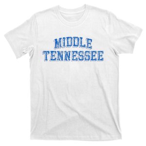 Middle Tennessee State Blue Raiders Retro Arch Logo T-Shirt