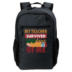 My Teacher Survived 100 Days Of Me Funny Student 100 Days Funny Gift Daily Commute Backpack