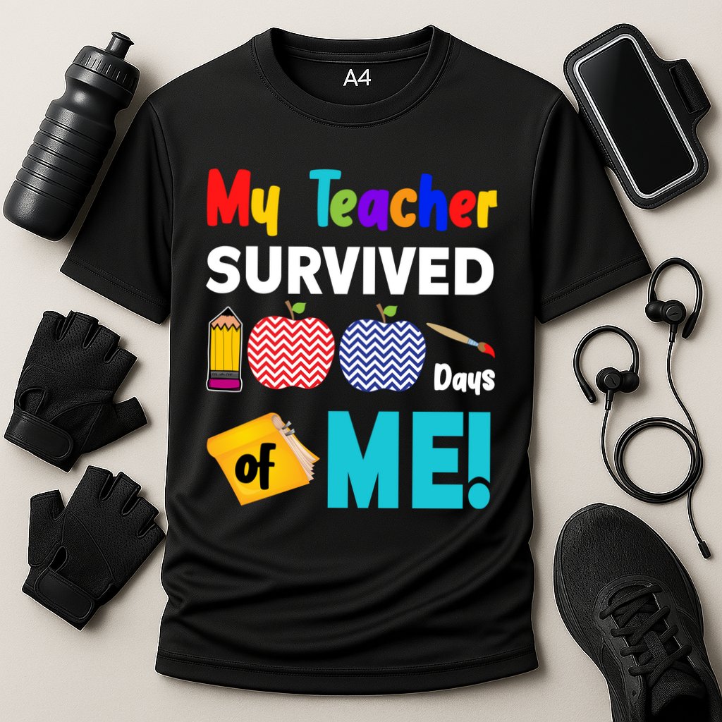 My Teacher Survived 100 Days Of Me Performance Shirt