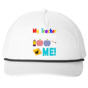 My Teacher Survived 100 Days Of Me Snapback Five-Panel Rope Hat