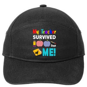 My Teacher Survived 100 Days Of Me 7-Panel Snapback Hat