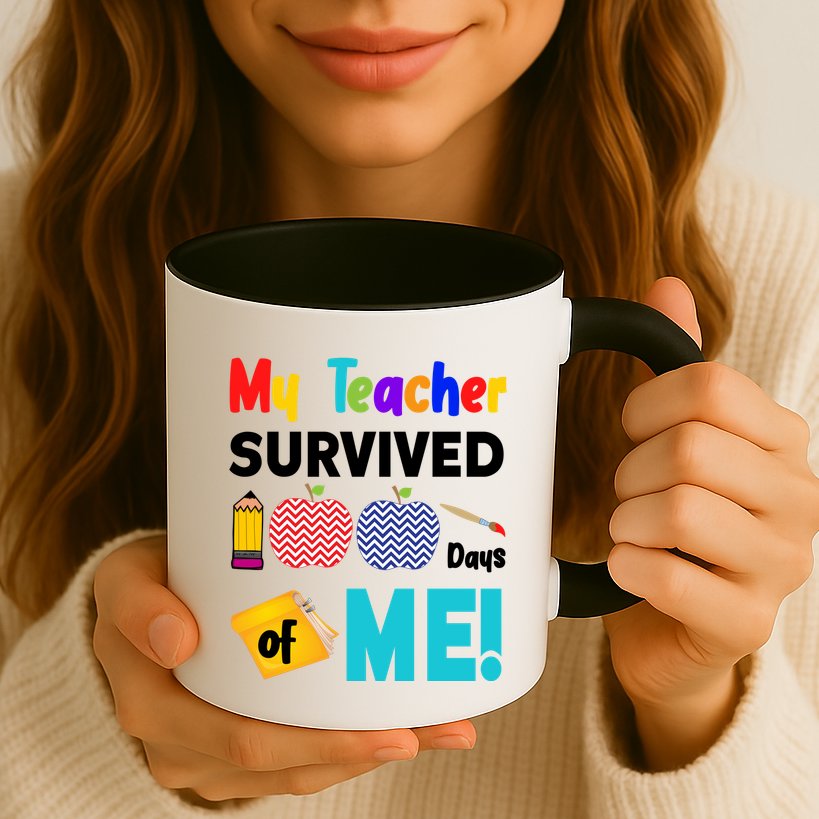 My Teacher Survived 100 Days Of Me Mug