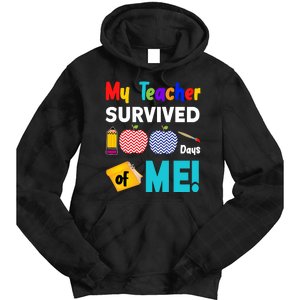 My Teacher Survived 100 Days Of Me Tie Dye Hoodie