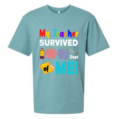 My Teacher Survived 100 Days Of Me Sueded Cloud Jersey T-Shirt