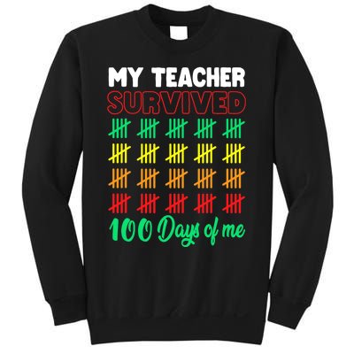 My Teacher Survived 100 Days of Me School Funny Costume Sweatshirt