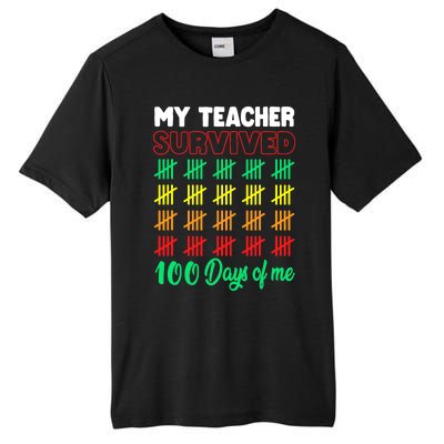 My Teacher Survived 100 Days of Me School Funny Costume Tall Fusion ChromaSoft Performance T-Shirt