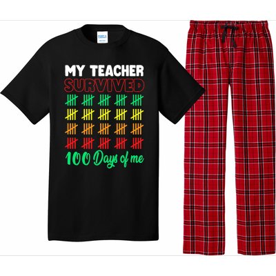 My Teacher Survived 100 Days of Me School Funny Costume Pajama Set