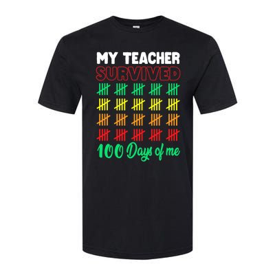 My Teacher Survived 100 Days of Me School Funny Costume Softstyle CVC T-Shirt