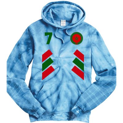 Morocco Team Sport Number 7 Tie Dye Hoodie