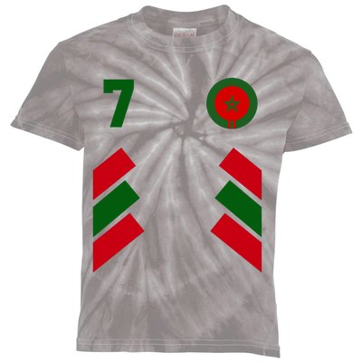 Morocco Team Sport Number 7 Kids Tie-Dye T-Shirt