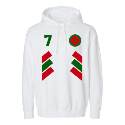 Morocco Team Sport Number 7 Garment-Dyed Fleece Hoodie