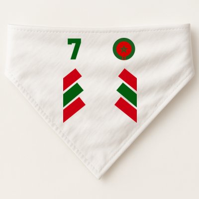Morocco Team Sport Number 7 USA-Made Doggie Bandana