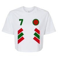 Morocco Team Sport Number 7 Bella+Canvas Jersey Crop Tee